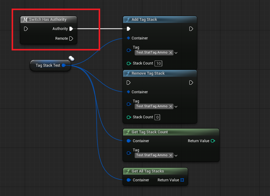 Add Tag Stack behind a Has Authority branch — clients only read.