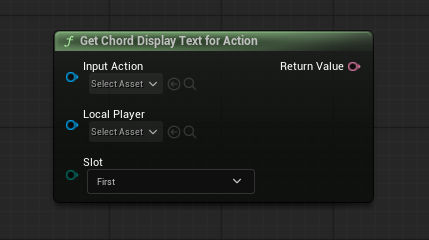 Get Chord Display Text For Action (Input Action, Local Player, Slot) -> Set Text on your key-hint widget. Returns e.g. 'Shift+E' or just 'E'.
