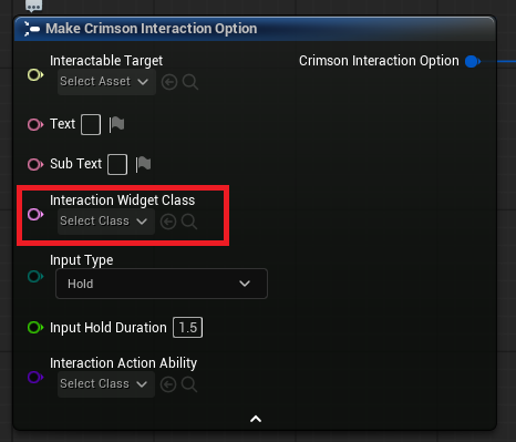 CrimsonCore ability (requires all Crimson plugins): set Default Indicator Widget Class (or InteractionWidgetClass per option). The indicator manager component is added to the player controller automatically.