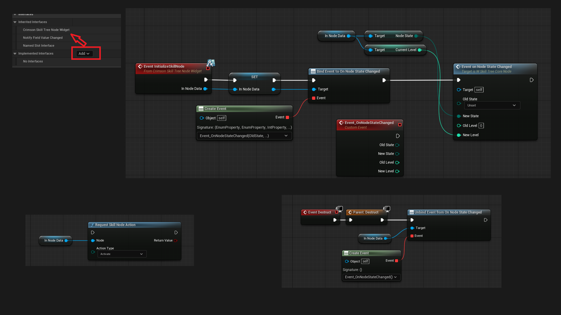 Class Settings -> Interfaces -> Add -> Crimson Skill Tree Node Widget.